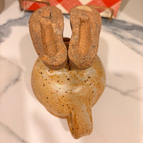 Ugly Pottery Mug Large Feet Funny Features Handcrafted Ceramic VINTAGE - Picture 7 of 9